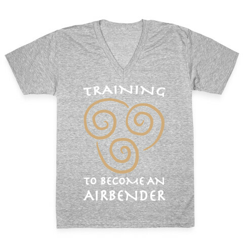 Training to Become An Airbender V-Neck Tee Shirt