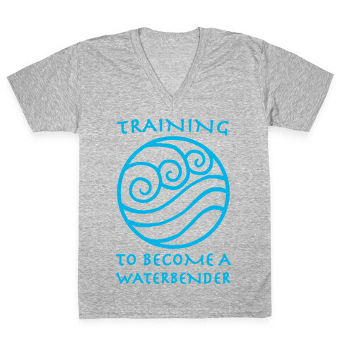 Training to Become A Waterbender V-Neck Tee Shirt