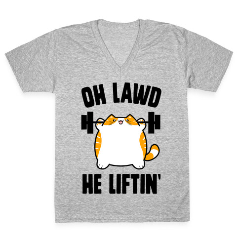 Oh Lawd He Liftin' V-Neck Tee Shirt