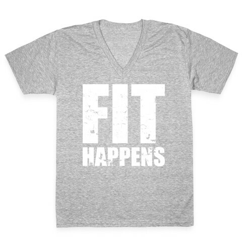 Fit Happens V-Neck Tee Shirt