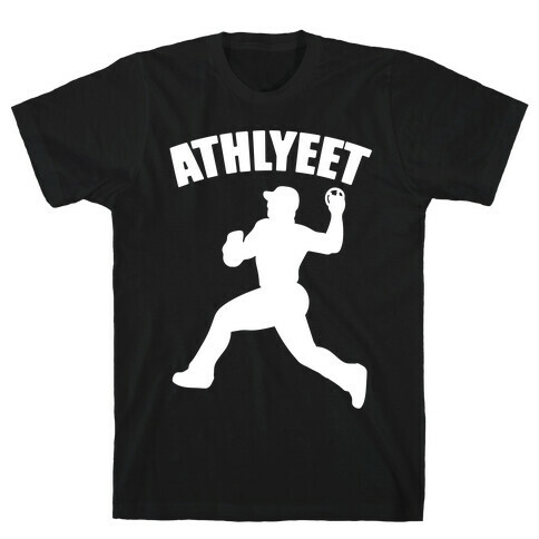 Athlyeet Baseball White Print T-Shirt