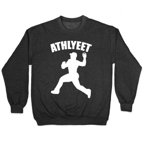 Athlyeet Baseball White Print Pullover