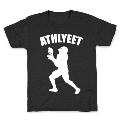 Athlyeet Football White Print Kids T-Shirt