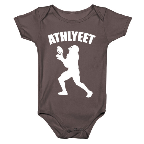 Athlyeet Football White Print Baby One-Piece