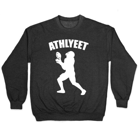 Athlyeet Football White Print Pullover