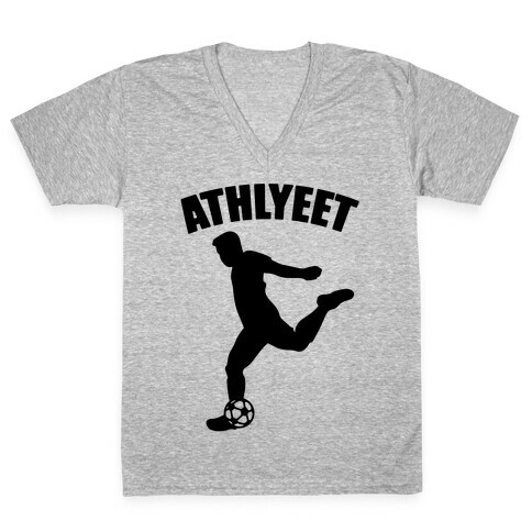 Athlyeet Soccer  V-Neck Tee Shirt