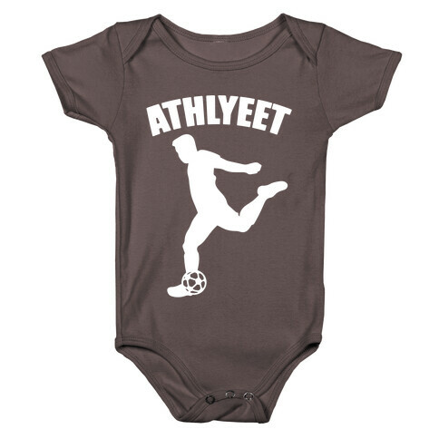 Athlyeet Soccer White Print Baby One-Piece