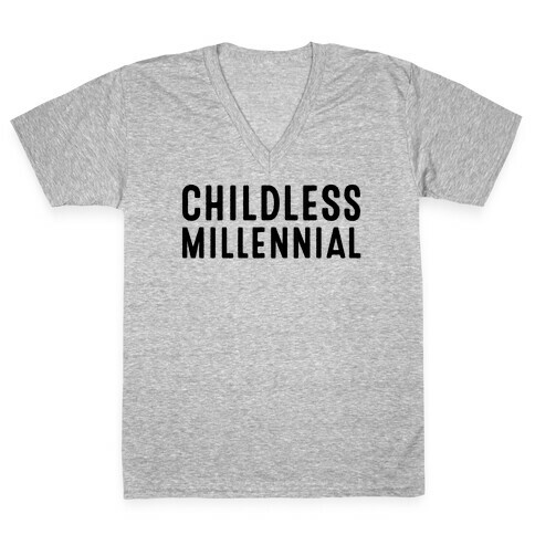 Childless Millennial  V-Neck Tee Shirt
