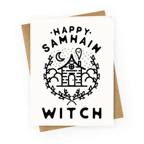 Happy Samhain Witch Greeting Card