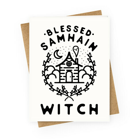 Blessed Samhain Witches Greeting Card