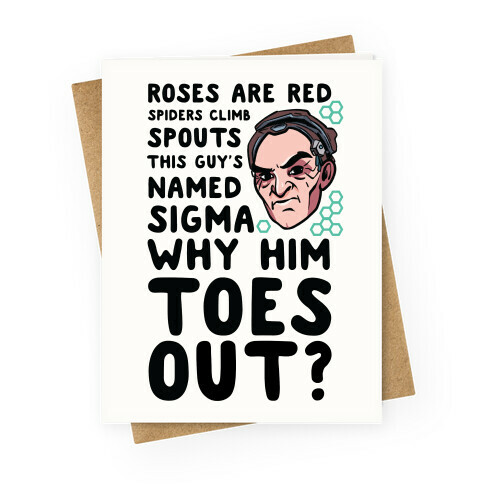 Sigma Toes Out Parody Greeting Card