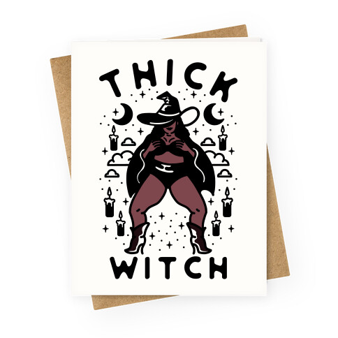 Thick Witch Greeting Card