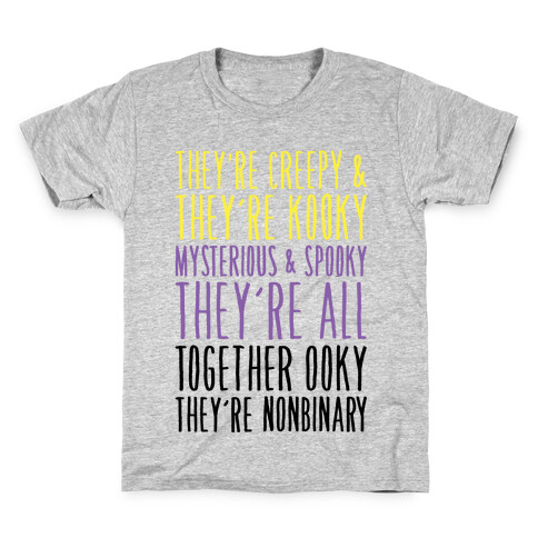 Non Binary Addams Family Parody Kids T-Shirt