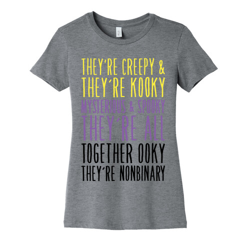 Non Binary Addams Family Parody Womens T-Shirt