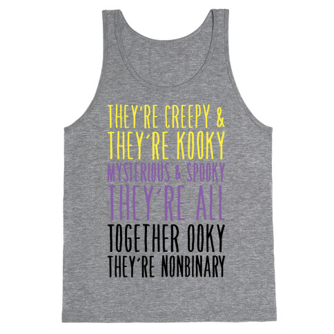 Non Binary Addams Family Parody Tank Top