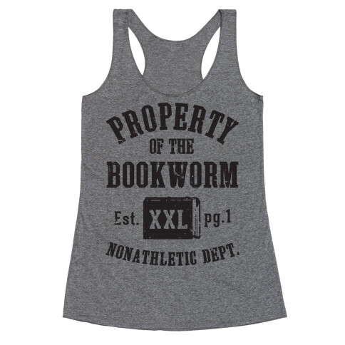 Bookworm Non Athletic Department Racerback Tank Top