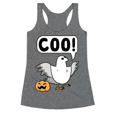 Coo - Halloween Pigeon Racerback Tank Top