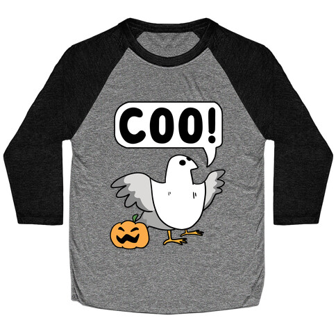Coo - Halloween Pigeon Baseball Tee
