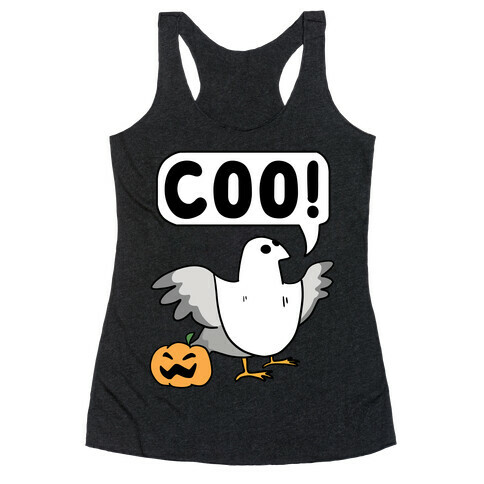 Coo - Halloween Pigeon Racerback Tank Top