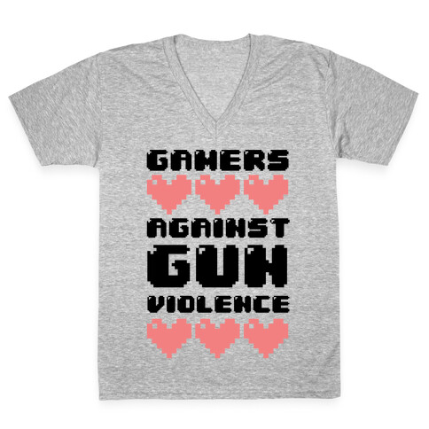 Gamers Against Gun Violence V-Neck Tee Shirt