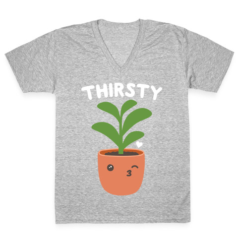 Thirsty Plant V-Neck Tee Shirt
