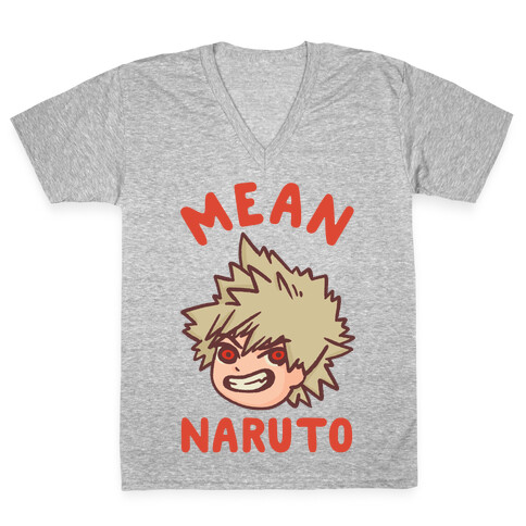 Mean Naruto  V-Neck Tee Shirt