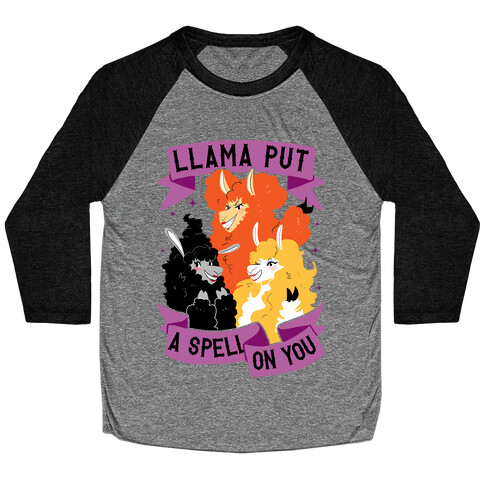 Llama Put A Spell On You Baseball Tee