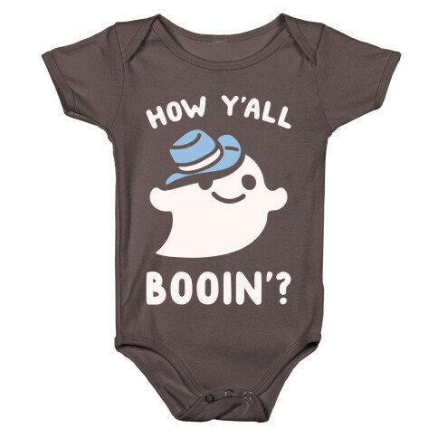 How Y'all Booin' Ghost Cowboy Parody White Print Baby One-Piece