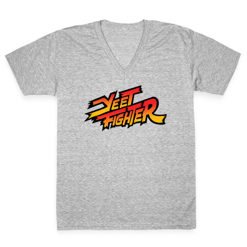 Yeet Fighter Parody V-Neck Tee Shirt