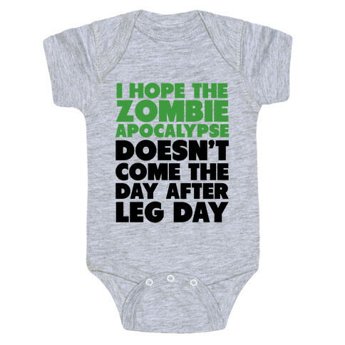 Zombies the Day After Leg Day Baby One-Piece