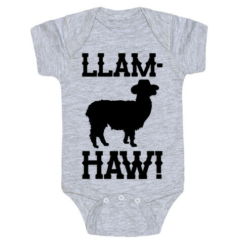 Llam-Haw Llama Yee Haw Parody Baby One-Piece