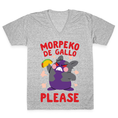Morpeko De Gallo Please V-Neck Tee Shirt