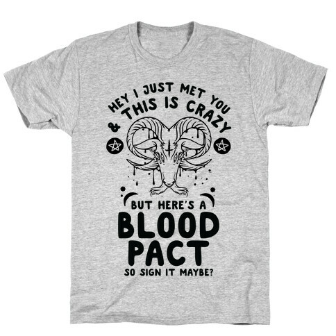 Hey I Just Met You and This is Crazy But Here's a Blood Pact So Sign it Maybe T-Shirt