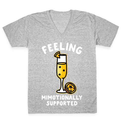 Feeling Mimotionally Supported V-Neck Tee Shirt