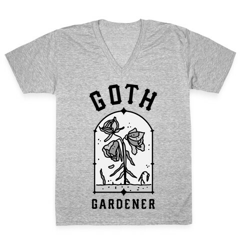 Goth Gardener V-Neck Tee Shirt