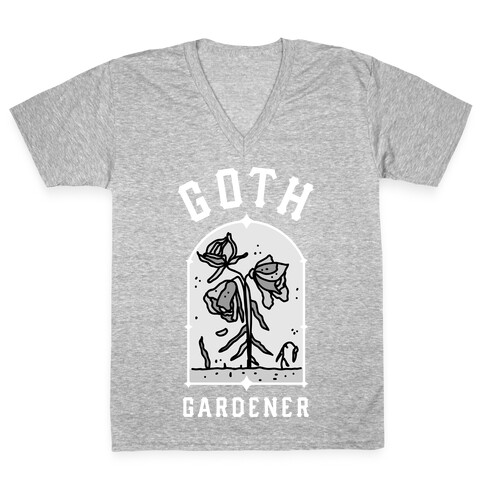 Goth Gardener V-Neck Tee Shirt