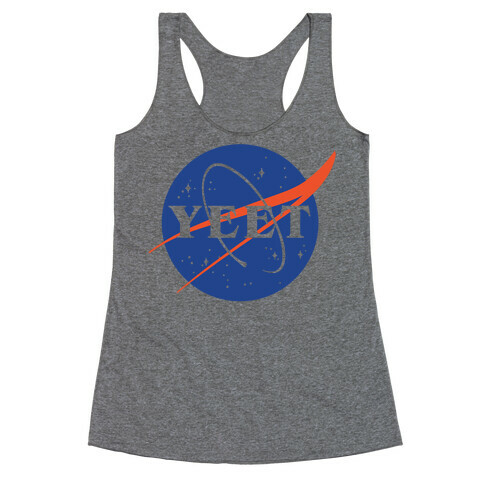 Yeet Nasa Logo Parody Racerback Tank Top