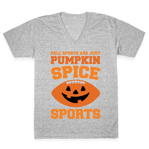 Pumpkin Spice Sports Parody V-Neck Tee Shirt