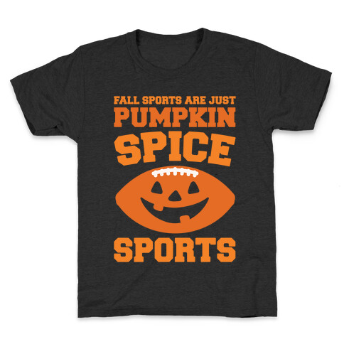 Pumpkin Spice Sports Parody White Print Kids T-Shirt