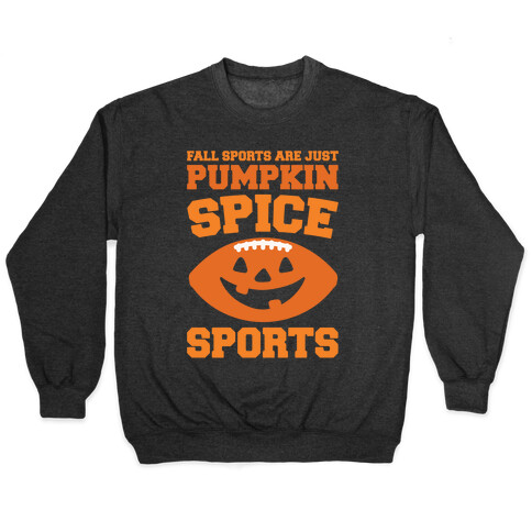 Pumpkin Spice Sports Parody White Print Pullover