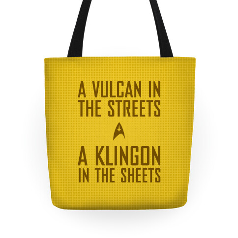 A Vulcan In the Streets (Yellow) Tote