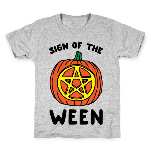 Sign of The Ween Halloween Parody Kids T-Shirt