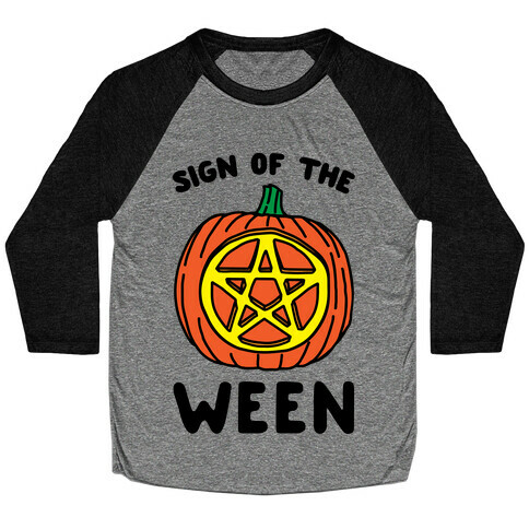 Sign of The Ween Halloween Parody Baseball Tee