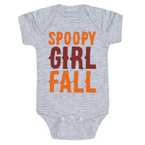 Spoopy Girl Fall Parody Baby One-Piece