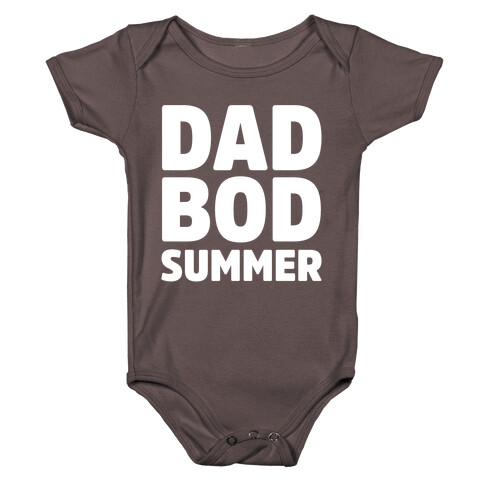 Dad Bod Summer Parody White Print Baby One-Piece