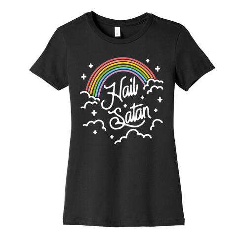 Hail Satan Rainbow Womens T-Shirt