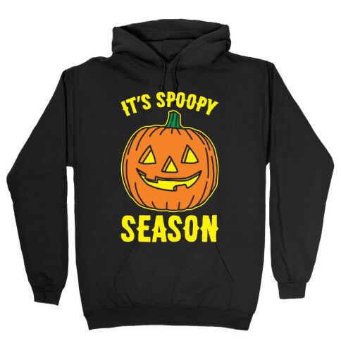 It's Spoopy Season White Print Hooded Sweatshirt