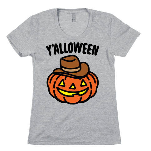 Y'alloween Halloween Country Parody Womens T-Shirt