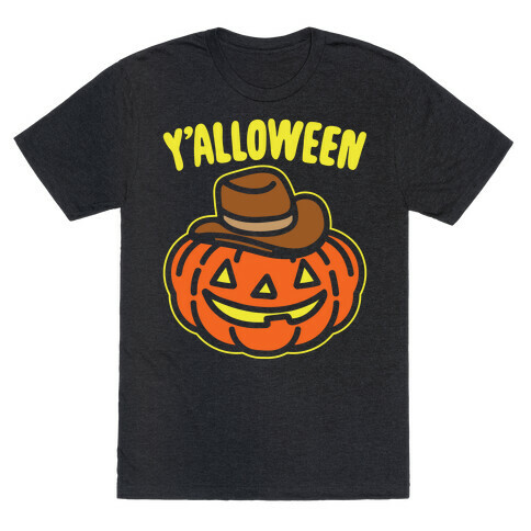 Y'alloween Halloween Country Parody White Print T-Shirt