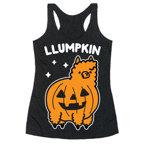 Llumpkin Llama Pumpkin Racerback Tank Top